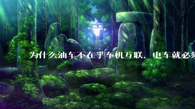 为什么油车不在乎车机互联，电车就必须很先进？